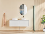 Kirribilli Double Bowl Wall Hung Fluted Vanity 1500X455X480MM