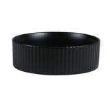 Cora 36 Counter-Top Fluted Round Basin- Matt Black
