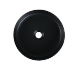 Cora 36 Counter-Top Fluted Round Basin- Matt Black