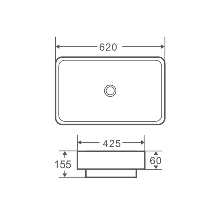 Cosy 60T Insert Rectangular Basin