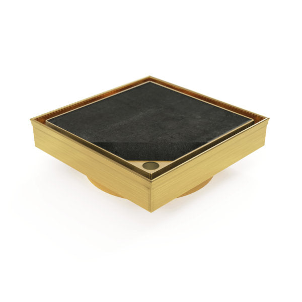 Brushed Gold Stainless Steel Tile Insert Square Floor Waste