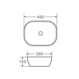 Evea 49 Counter-top Oval Basin