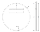 Evelyn Round Frameless LED Mirror | 800 x 800 mm