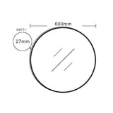 Aluminum Framed 600mm Round Mirror - Brushed Gold