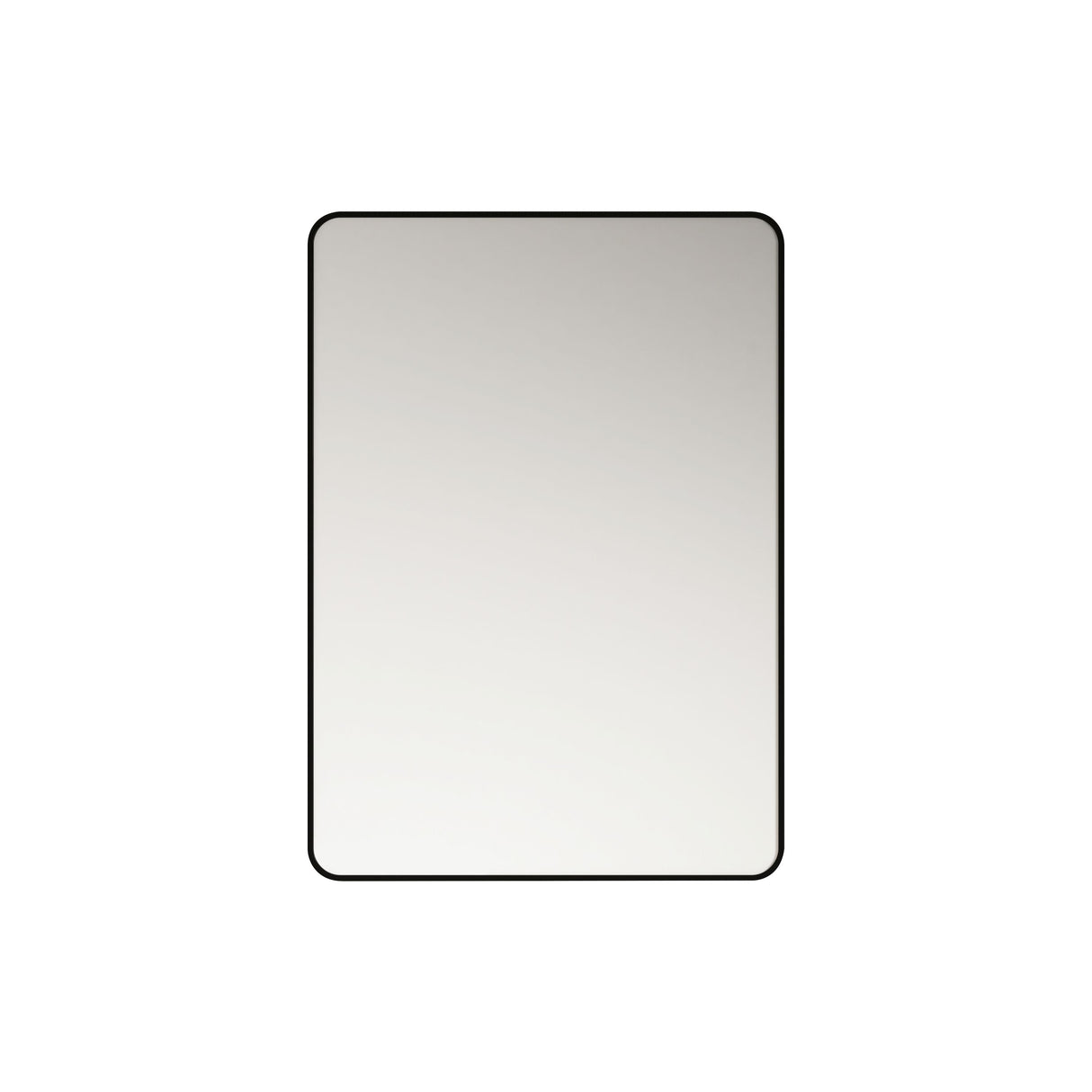 Aluminum Framed 600mm Rectangular Mirror -Matt Black