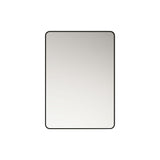 Aluminum Framed 600mm Rectangular Mirror -Matt Black