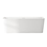 Fortuna Ultra-Thin Back-to-Wall Bathtub - Gloss White