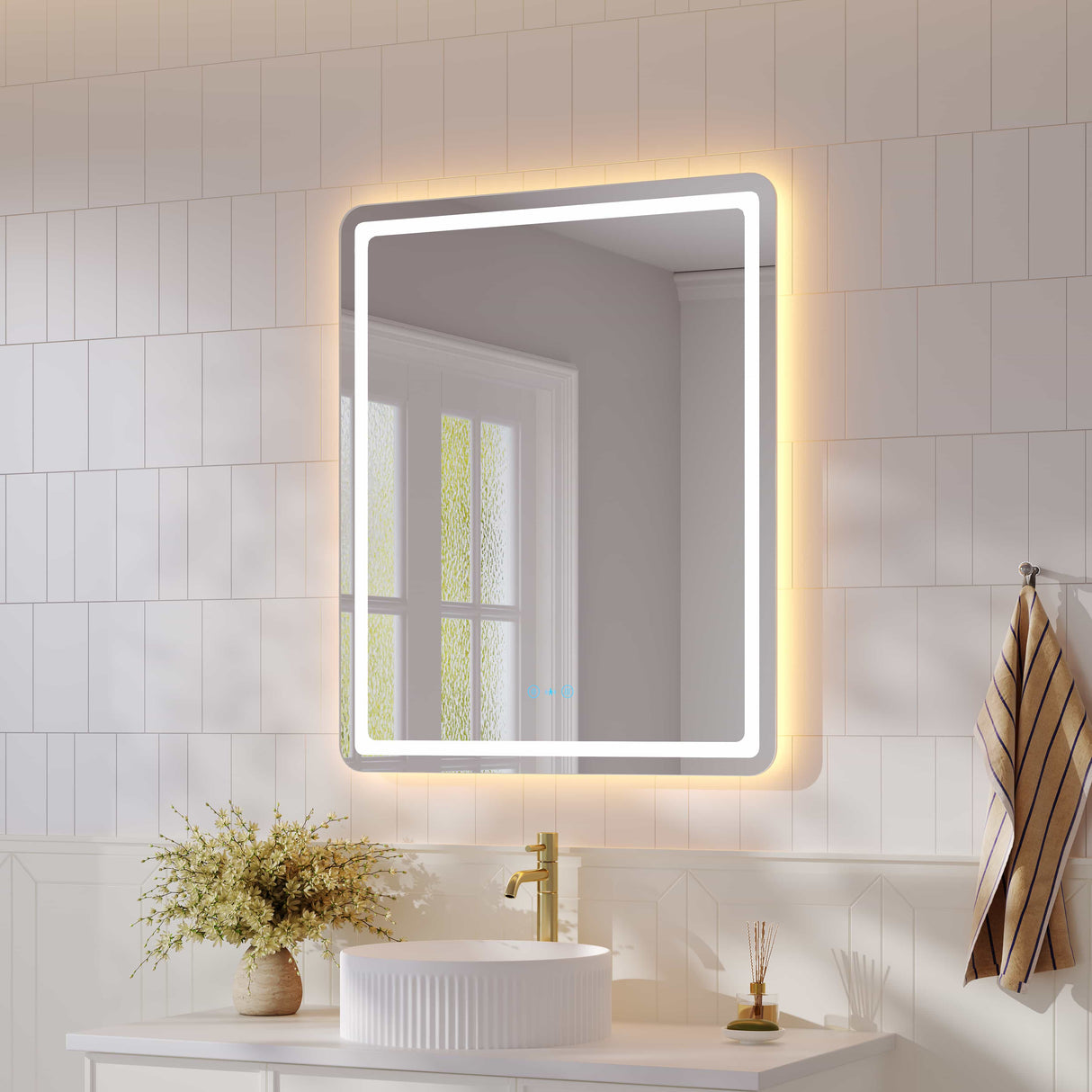 Freya 750×900mm LED Rectangular Mirror