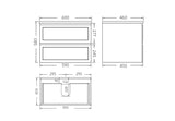 Fremantle Wall Hung Vanity 600X450X560MM