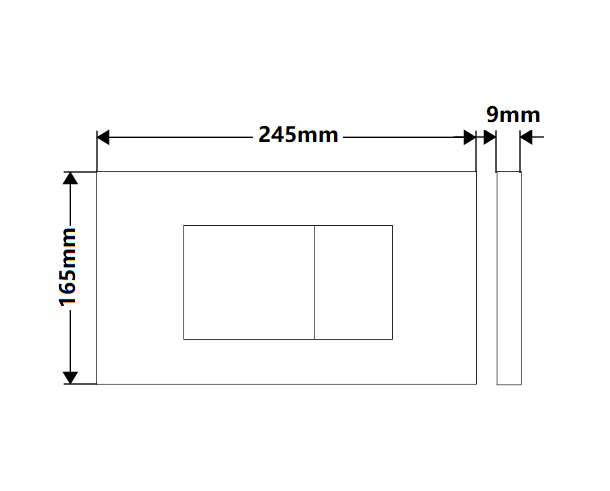 R&T In Wall Chrome Push Plate