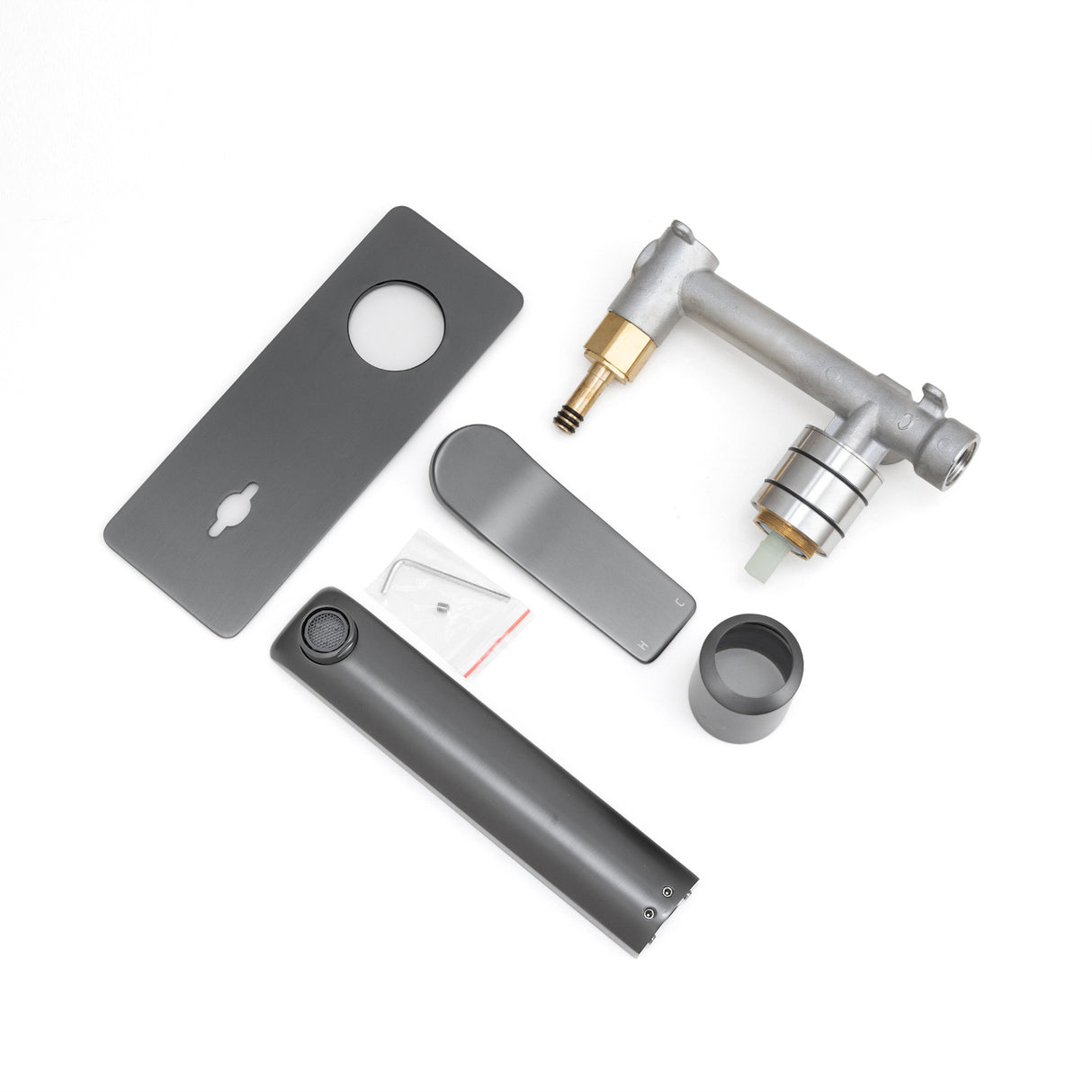 RUSHY - Brushed Gunmetal Spout Mixer