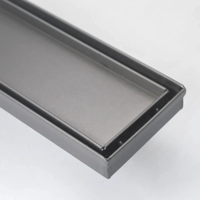 Wide Gun Metal Tile Insert Floor Grate 600~3000 (L) X 100 (W) MM