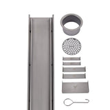 Wide Gun Metal Tile Insert Floor Grate 600~3000 (L) X 100 (W) MM