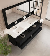 HERA 1800mm Wall-Hung Vanity - Black Oak