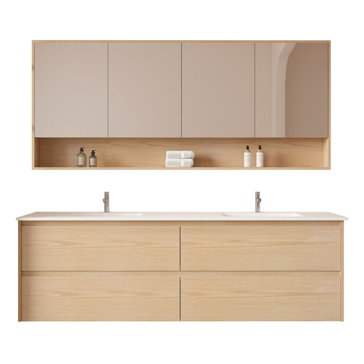 HERA 1800mm Wall-Hung Vanity - Tas Oak