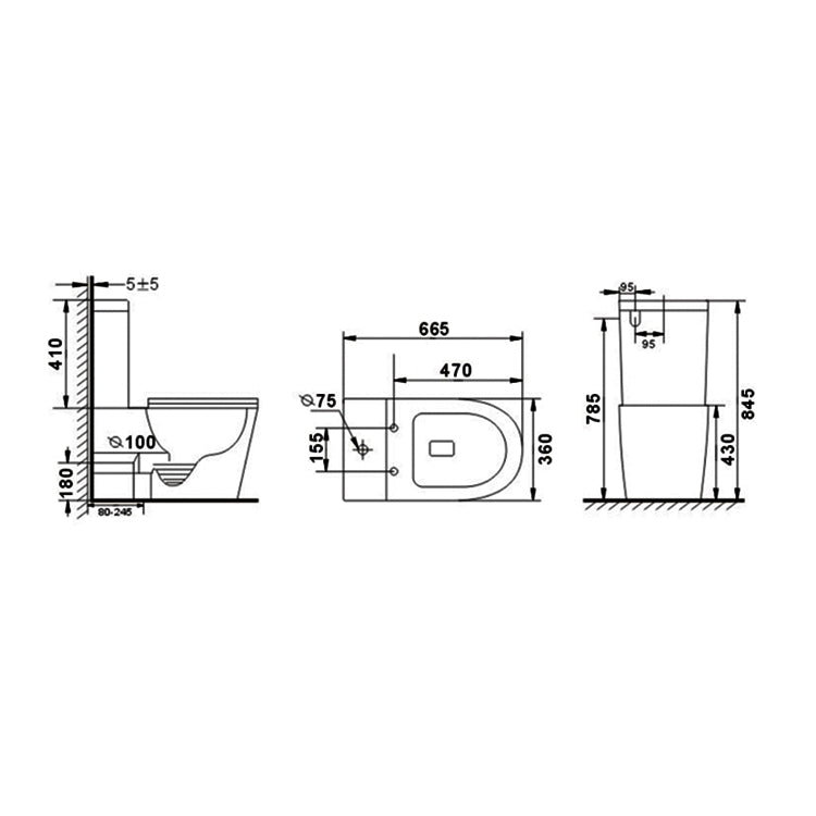Bagno D'Oro Iris Rimless Toilet Suite