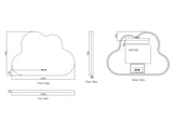 Luna 700×1000mm LED Cloud Mirror