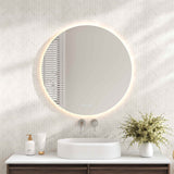 Luna LED Round Mirror 600mm - with Adjustable LED Lighting