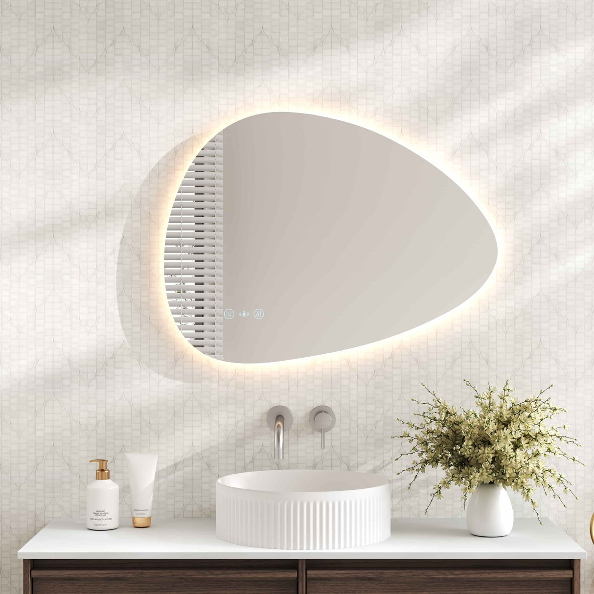 Luna 550×800mm LED Irregular Mirror