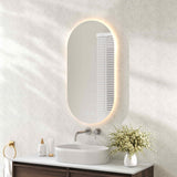 Luna LED Oval Mirror 500 x 900mm - with Adjustable LED Lighting