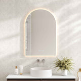 Luna LED Arch Mirror 600 x 900mm - with Adjustable LED Lighting