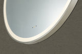 Luna Brushed Nickel Round Touchless 600 X 600 Framed LED Mirror - Three Light Temperatures
