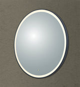 Luna Matte Black Round Touchless 600 X 600 Framed LED Mirror - Three Light Temperatures