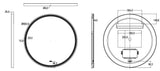 Luna Brushed Gold Round Touchless 800 X 800 Framed LED Mirror - Three Light Temperatures