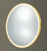 Luna Brushed Gold Round Touchless 800 X 800 Framed LED Mirror - Three Light Temperatures