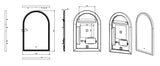 Aura Brushed Nickel Arched Touchless 600 X 900 Framed LED Mirror - Three Light Temperatures