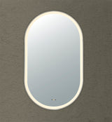 Olivia Brushed Nickel Oval Touchless 600 X 1000 Framed LED Mirror - Three Light Temperatures