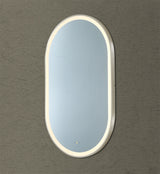 Olivia Gun Metal Oval Touchless 600 X 1000 Framed LED Mirror - Three Light Temperatures