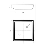 115x115x35mm Brushed Nickel Tile Insert Drain
