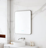 Maia 600×750 / 750×900 / 1200×750mm LED Rectangular Mirror – Gun Metal Frame