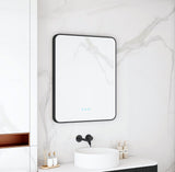 Maia 600×750 / 750×900 / 1200×750mm LED Rectangular Mirror – Matt Black Frame