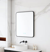 Maia 600×750 / 750×900 / 1200×750mm LED Rectangular Mirror – Matt Black Frame