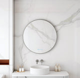 Maia 600/750/900mm LED Round Mirror – Gun Metal Frame