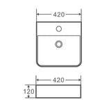 Marsay 77 Wall-Hung Square Art Basins - Matt White