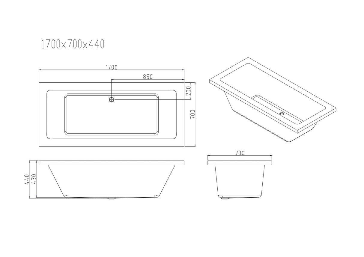 Mira Insert & Island Bathtub - Gloss White