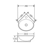 Mini 39 Compact Wall-Hung Corner Basin