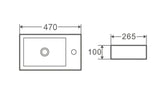 Mini 45R Compact Wall-Hung Basin