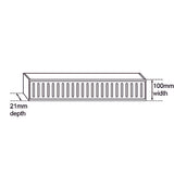 100x100x21mm Brushed Silver Ezy Flow Floor Grate