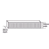 100x100x26mm Brushed Silver Ezy Flow Floor Grate