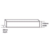 100x100x26mm Brushed Silver Ezy Flow Tile Insert Grate