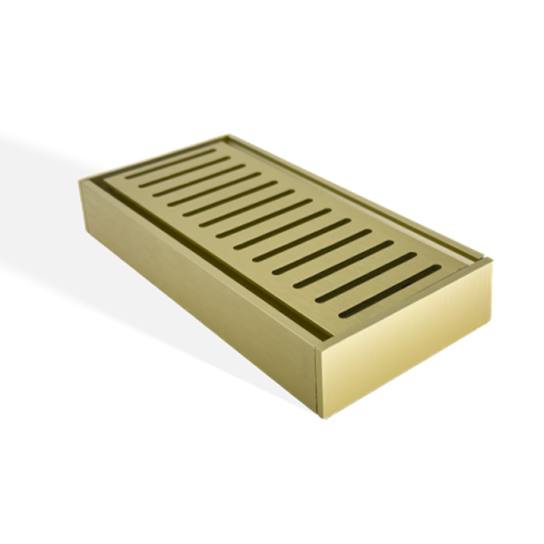 100x100x35mm Brushed Gold Ezy Flow Floor Grate