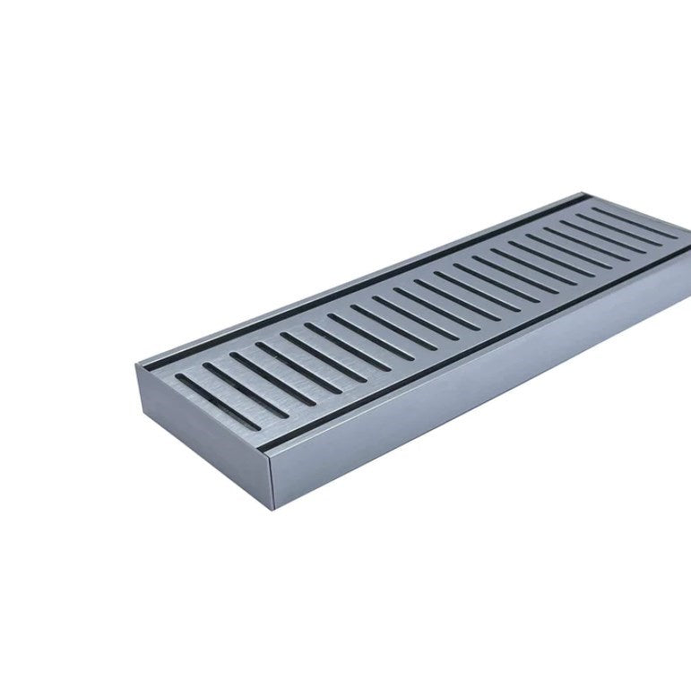 100x100x35mm Brushed Silver Ezy Flow Floor Grate
