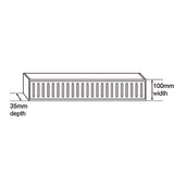 100x100x35mm Brushed Silver Ezy Flow Floor Grate