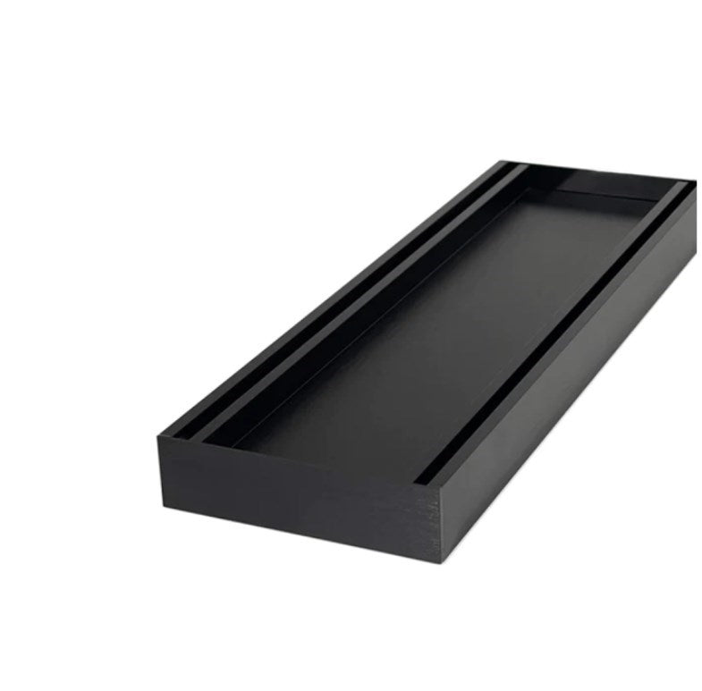 100x100x35mm Brushed Black Ezy Flow Tile Insert Grate