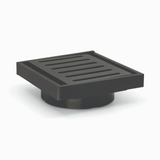 100*100*14mm Brushed Black Ezy Flow Guard Floor Waste
