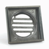 100*100*14mm Brushed Silver Ezy Flow Guard Floor Waste